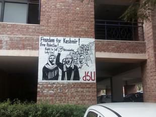 Poster demanding “Freedom for Kashmir” appears in JNU (Twitter)